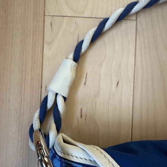 Y2K Versus by Versace Handbag – Bright Blue Nylon with Rope Handle - Picture 5 of 8